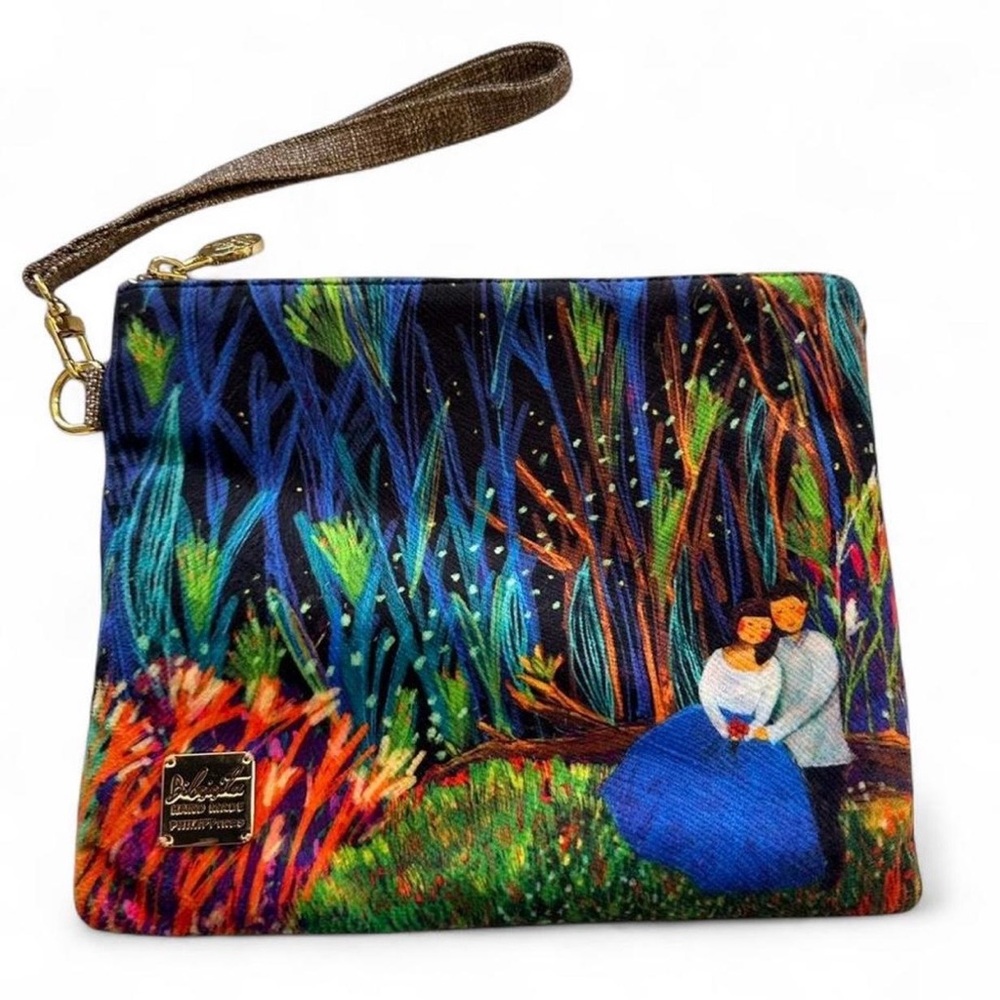 Bibsisita "Beloved" Velvet Clutch Purse-Vibrant Filipino Art-Boho Indie Fairy